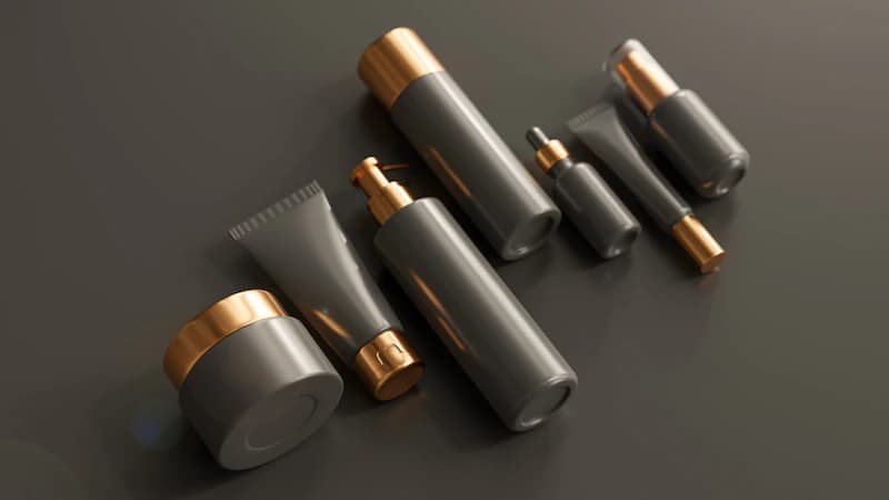 Cosmetic cream jar with cap detail and minimalist luxury finish